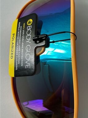 Body Glove Orange Frame Sunglasses with Blue Lenses